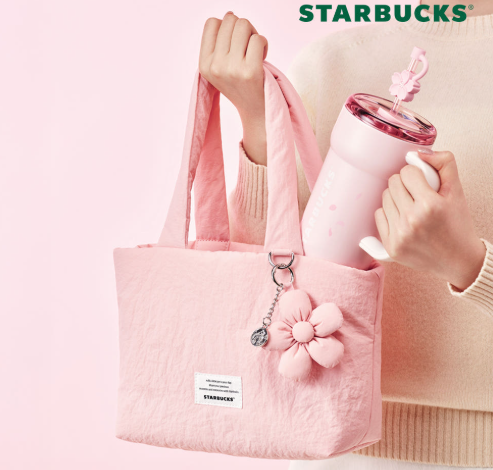Starbucks Korea Spring edition 2026-SS Blooming Pink Nylon Bag_v1.png