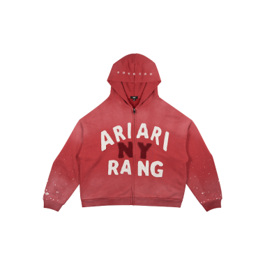 BTS Arirang US New York Zip up Hoodie (Red)