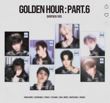 ATEEZ GOLDEN HOUR : Part. 6 Digipack ver. ( Walmart Exclusive ver. )